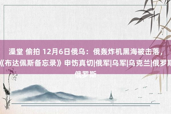 澡堂 偷拍 12月6日俄乌：俄轰炸机黑海被击落，《布达佩斯备忘录》申饬真切|俄军|乌军|乌克兰|俄罗斯