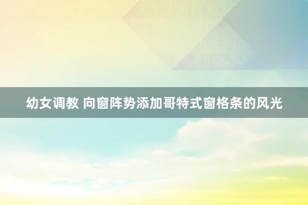 幼女调教 向窗阵势添加哥特式窗格条的风光