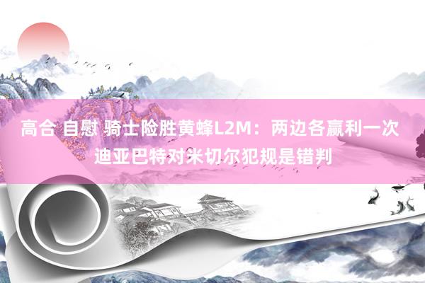 高合 自慰 骑士险胜黄蜂L2M：两边各赢利一次 迪亚巴特对米切尔犯规是错判